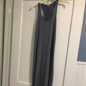 Gray Cotton Maxi Dress XS